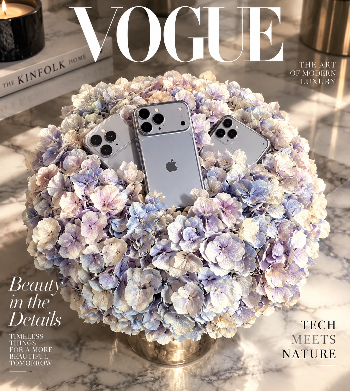 Blooming Elegance: Luxury Hydrangea & iPhone 18 Gift Arrangement Vancouver