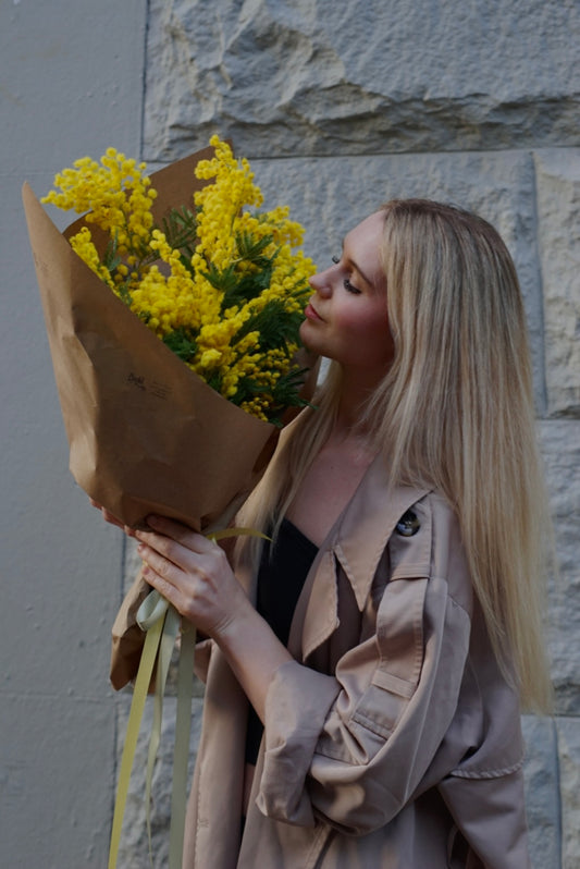 International Women’s Day Mimosa Premium Bouquet | Luxury Yellow Mimosa Flowers