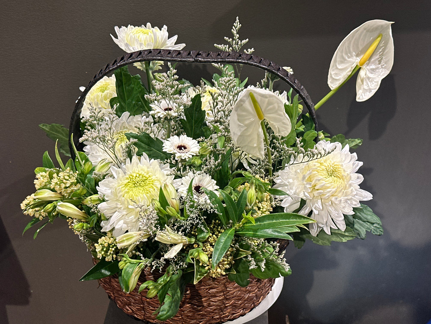 Sympathy Flower Basket for Companies | Professional Condolence Flowers for Businesses