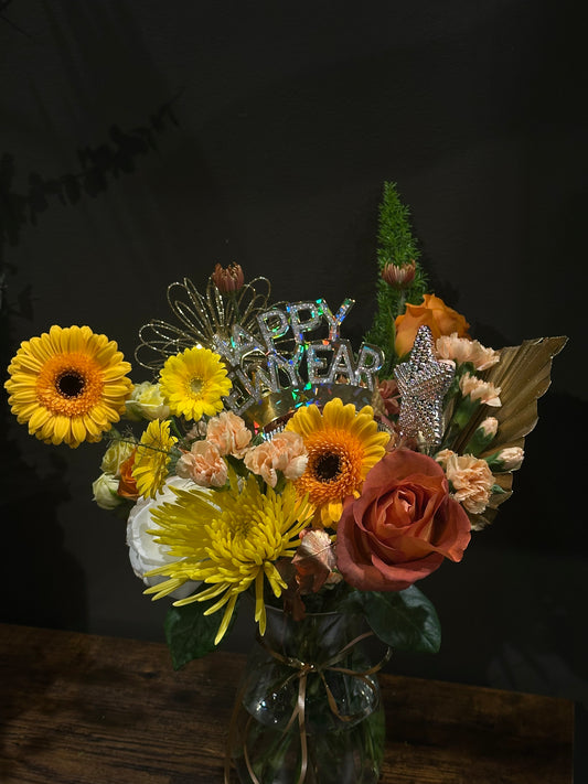 Happy New Year Vase Arrangement